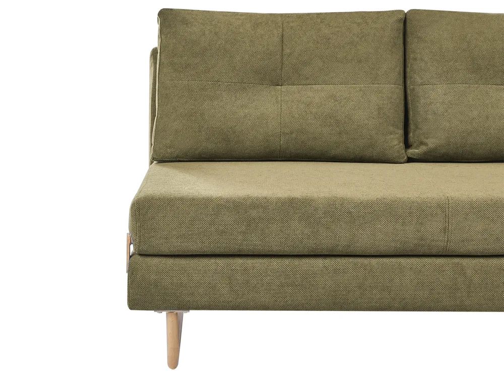 Schlafsofa 3-Sitzer JERSLEV Stoff Grün_1012860