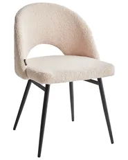 Set of 2 Dining Chairs ONAGA Boucle Beige_887243