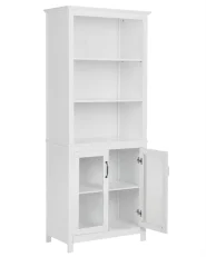 Vitrine mit Glastüren LUSBY 75 cm Weiß_913475