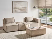 Ottomane AXEBO Bouclé Beige_1076009