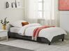 Bett ohne Kopfteil Stoff ROANNE 90 x 200 cm Grau