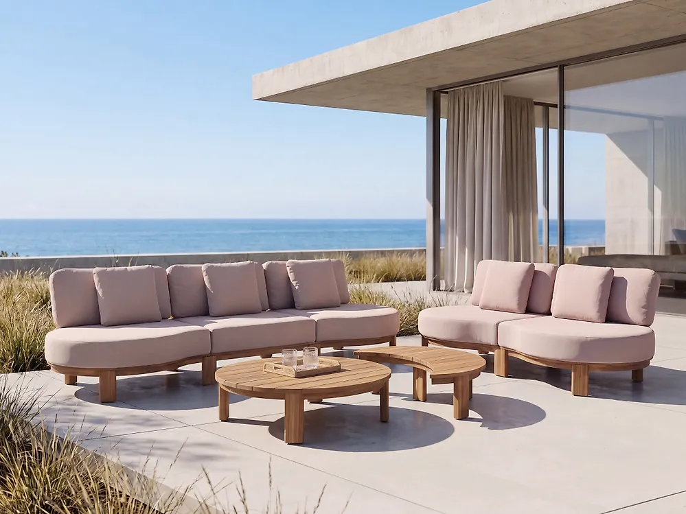 Outdoor Couchtisch ARZELLO  135 cm 90 cm Akazienholz Braun_1165925
