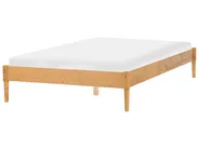 Bed without Headboard Pine Wood VEYRAC 140 x 200 cm (EU Double) Light Brown_1118741