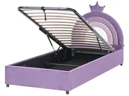 Kinderbett mit Stauraum GRISETOT Samtstoff Violett 90 x 200 cm_1053873