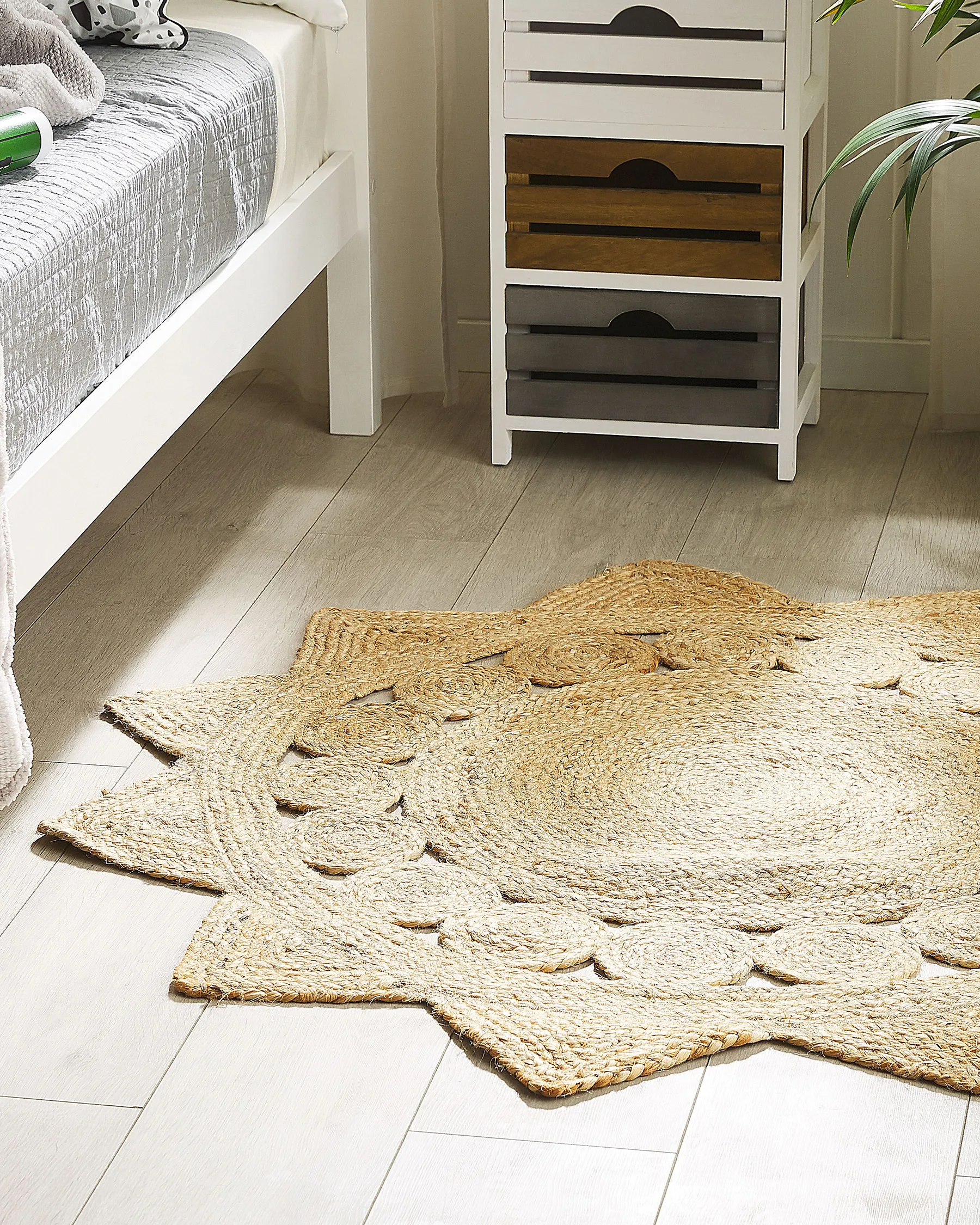 Rug ARABAN Beige ø 120 cm Jute_790974