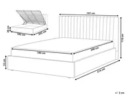 Ottoman Bed VION Fabric Light Beige 180 x 200 cm (EU Super King)_901862