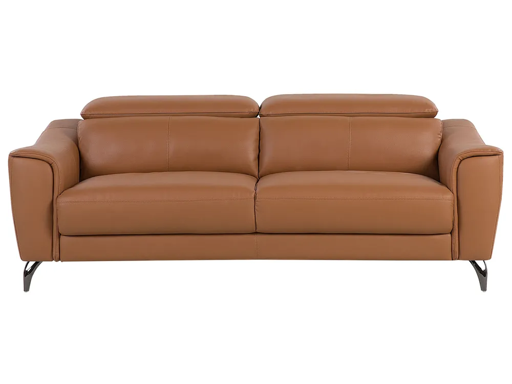 Sofa Set 4-Sitzer NARWIK Echtleder Braun_720649
