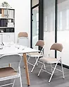 Klappstuhl 4er Set SPARKS Beige / Weiß