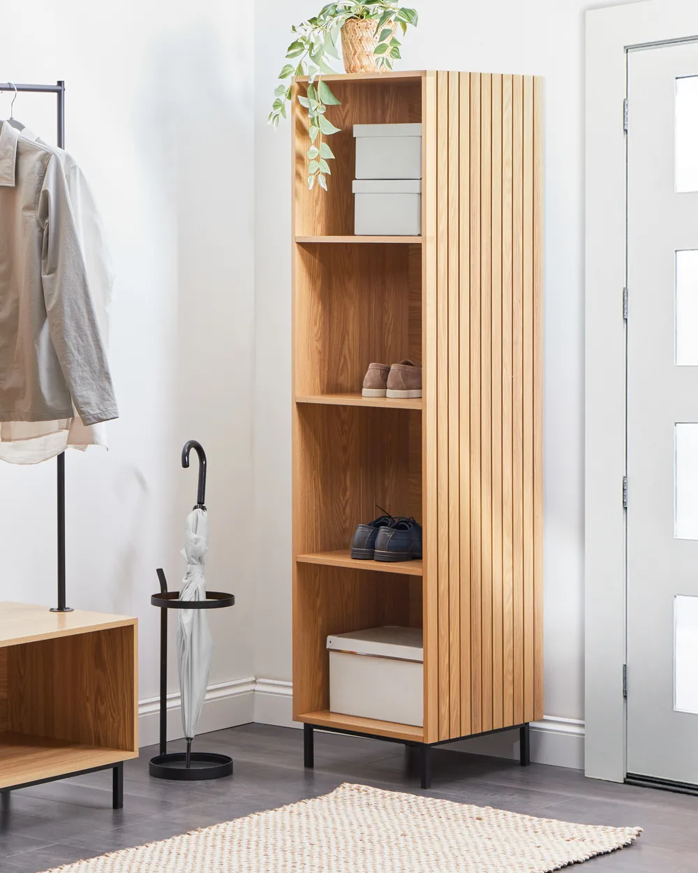 Regal mit 4 Ebenen LEANDRO 175 cm Hellbraun