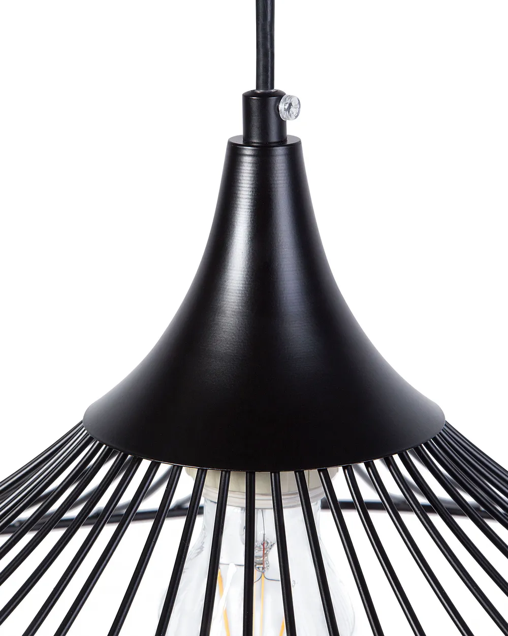 Hängeleuchte MAZARO Metall Schwarz_684189