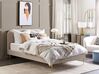 Bett mit Lattenrost Samtstoff FLAYAT 160 x 200 cm Hellbeige
