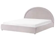 Bett mit Stauraum MOUZON Chenillegewebe Taupe 180 x 200 cm_1019550