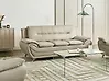 Sofa 3-Sitzer LEIRA Kunstleder Beige
