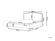 Bett mit Lattenrost Stoff MONTPELLIER 160 x 200 cm Beige_774733