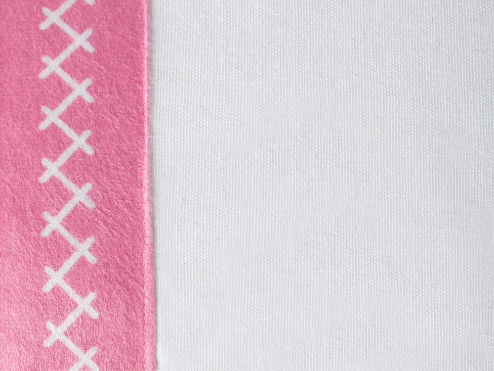 Dekokissen 2er Set LOVELY Baumwolle 30 x 50 cm Weiß Rosa_911639