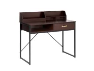 Pisalna miza za domačo pisarno z nadgradnjo ZYRA 110 cm 50 cm Temno rjava barva_1191660