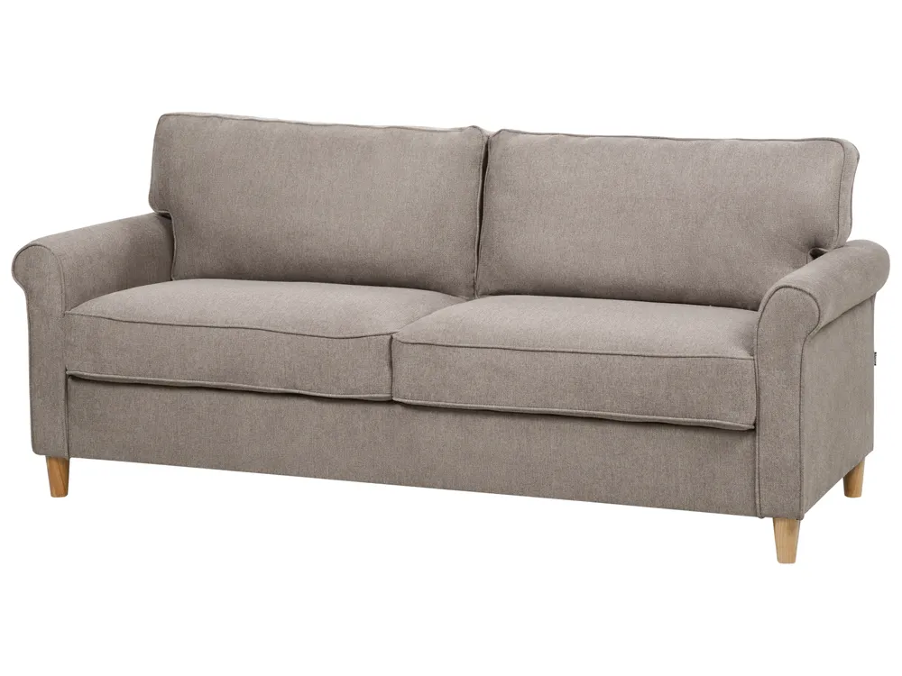 Sofa 3 Seater RONNEBY Fabric Light Brown_901458