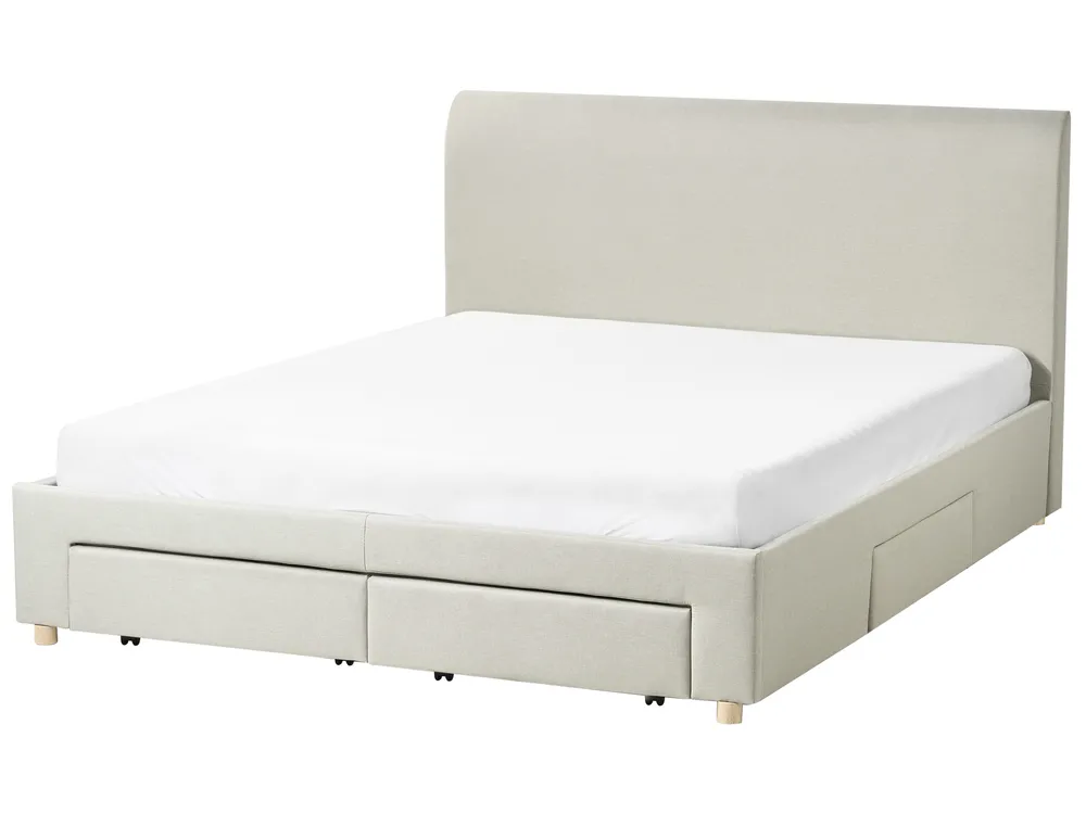 Krevet s ladicama SOUTRIN bež 160 x 200 cm_993424