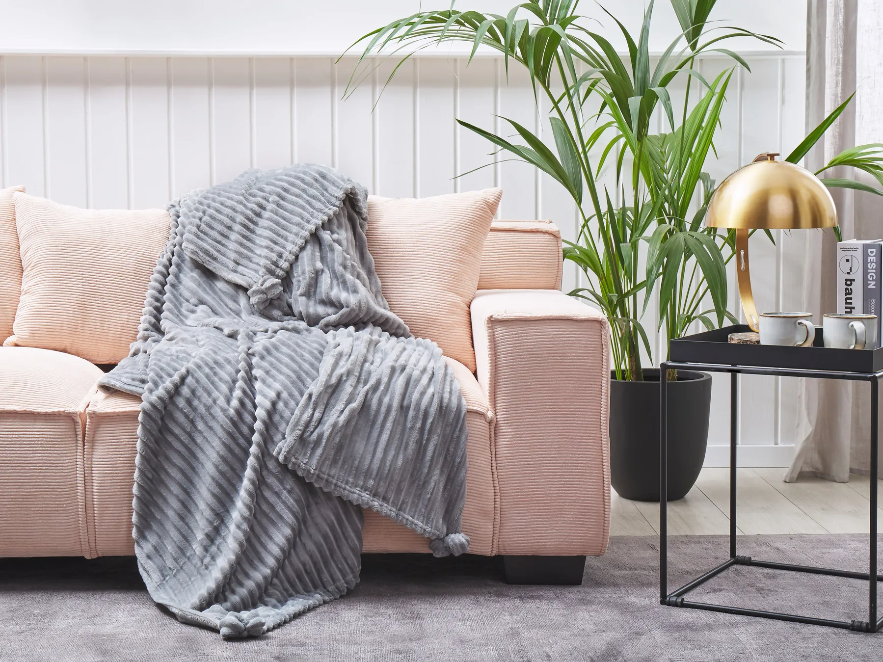 Blanket KAWERI 150 x 200 cm Grey_810896