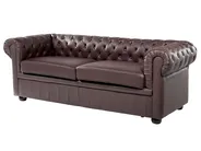 Living Room Set 4 Seater CHESTERFIELD Leather Brown_769450