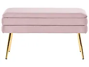 Upholstered Storage Bench DURHAM Velvet Pink_1185967