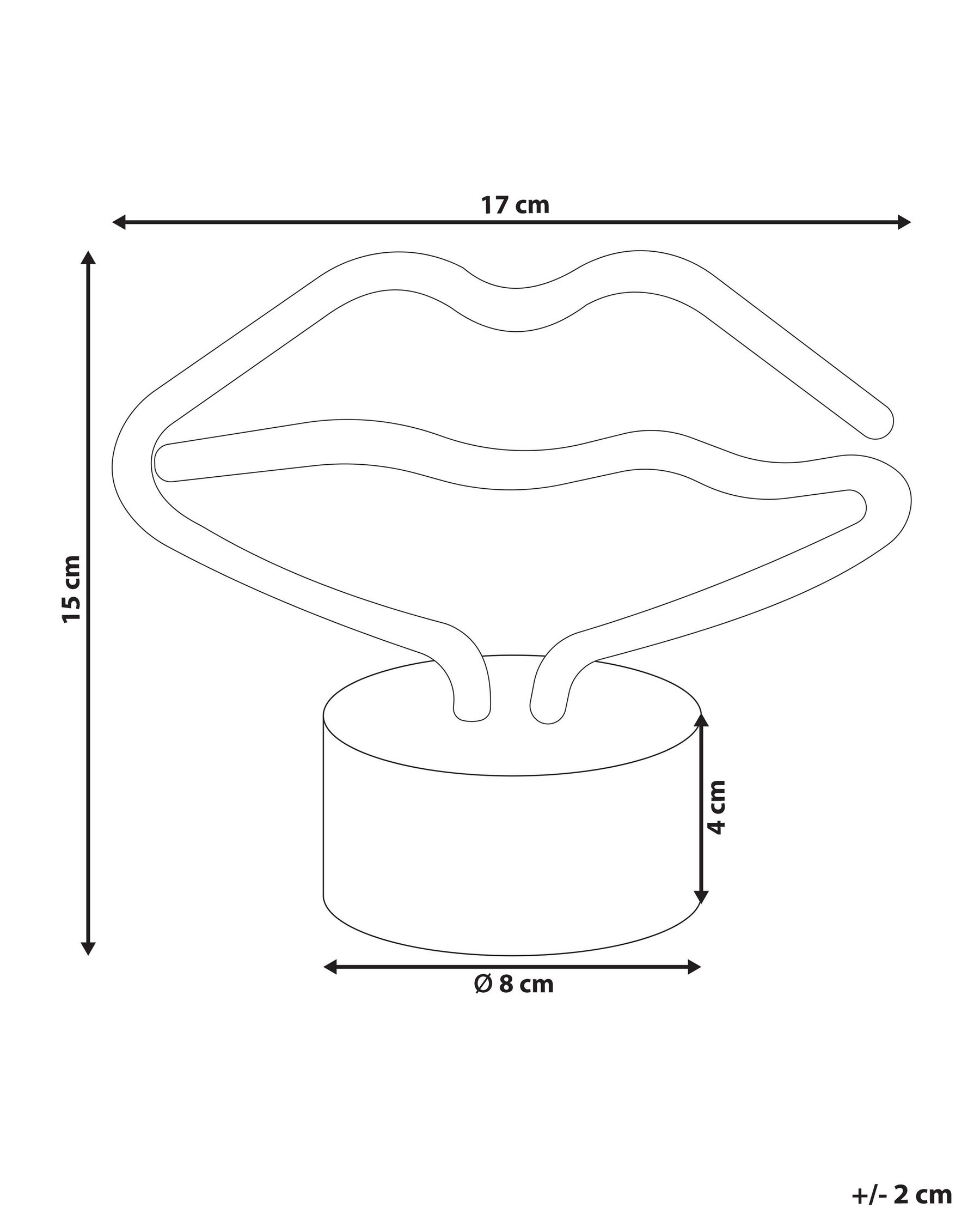 LED Neonlicht Lippen FLORA Rosa_847765