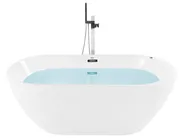Freistehende Whirlwanne mit LED NEVIS 170 x 80 cm Weiß_850731