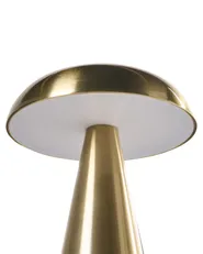 Kabellose LED Tischlampe 2er Set KULFO mit Dimmer Metall Gold_1042350