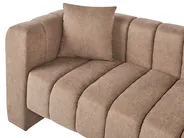 Linksseitige Chaiselongue LANNILS Stoff Hellbraun_941976