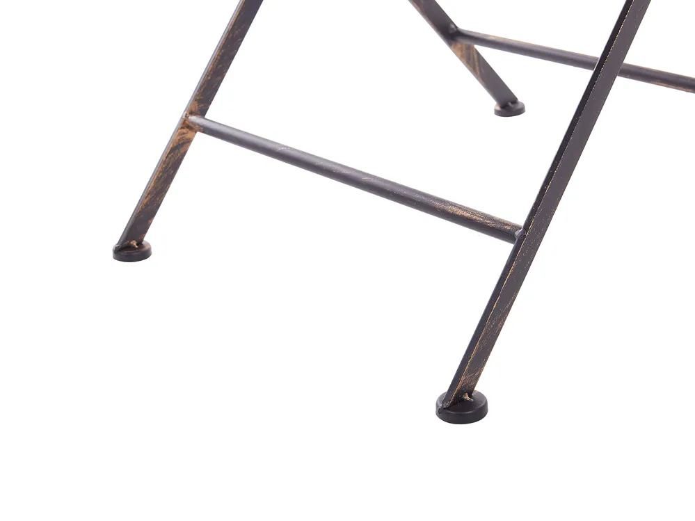 Outdoor Bistrotisch BORMIO 70 cm 70 cm Metall Schwarz_806698