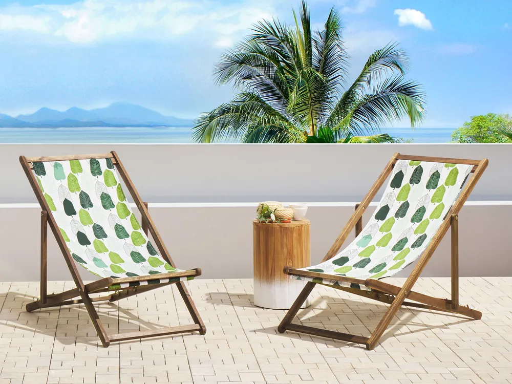 Ersatzstoff für Sonnenliege 2er Set ANZIO/AVELLINO 113 x 44 cm Grün