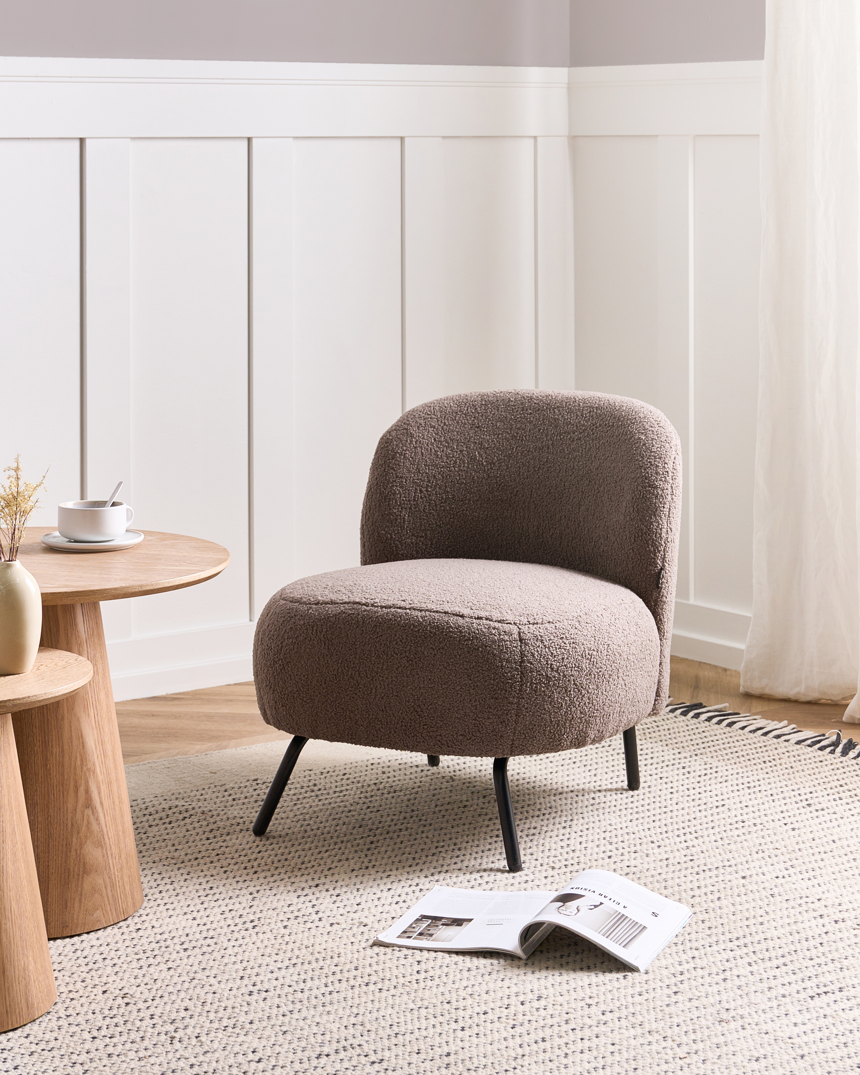 Sessel KUMLA Bouclé Taupe_1066323
