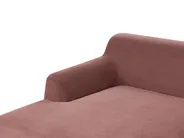 Corner Sofa 3 Seater SOSJO Fabric Burgundy Right Hand_941194