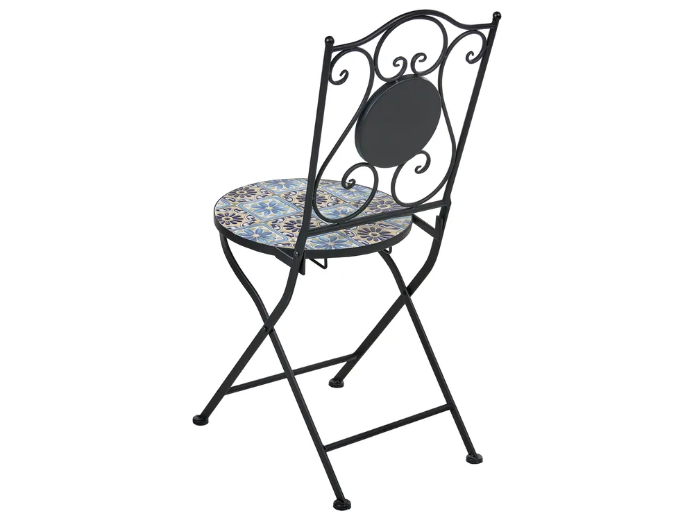 Bistro Set klappbar AGGIUS Metall Schwarz_1021710