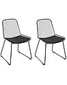 Set of 2 Dining Chairs PENSACOLA Metal Black