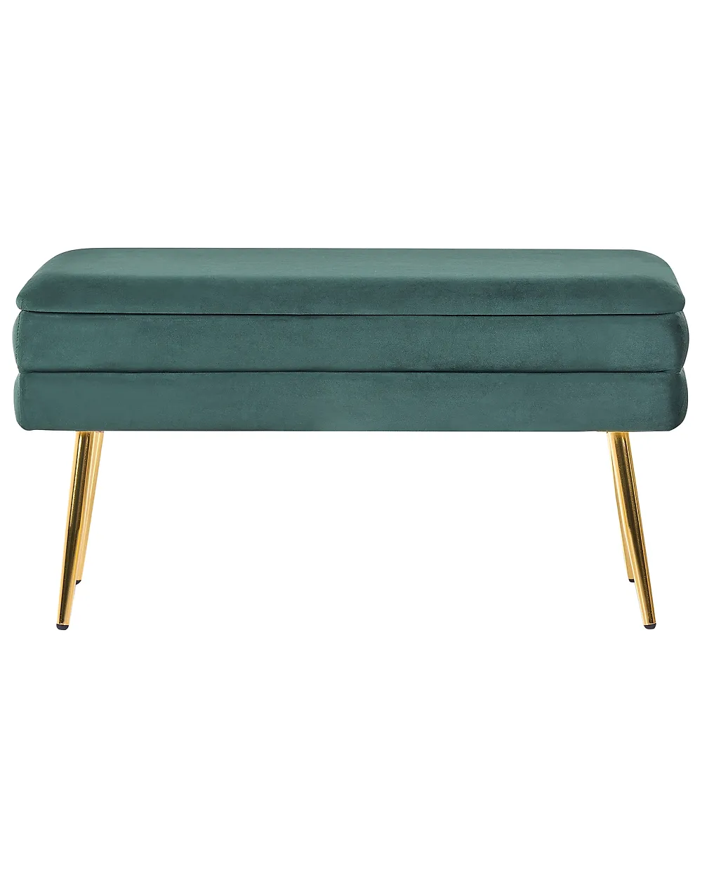 Banc de rangement rembourré DURHAM Velours Vert foncé_1194841