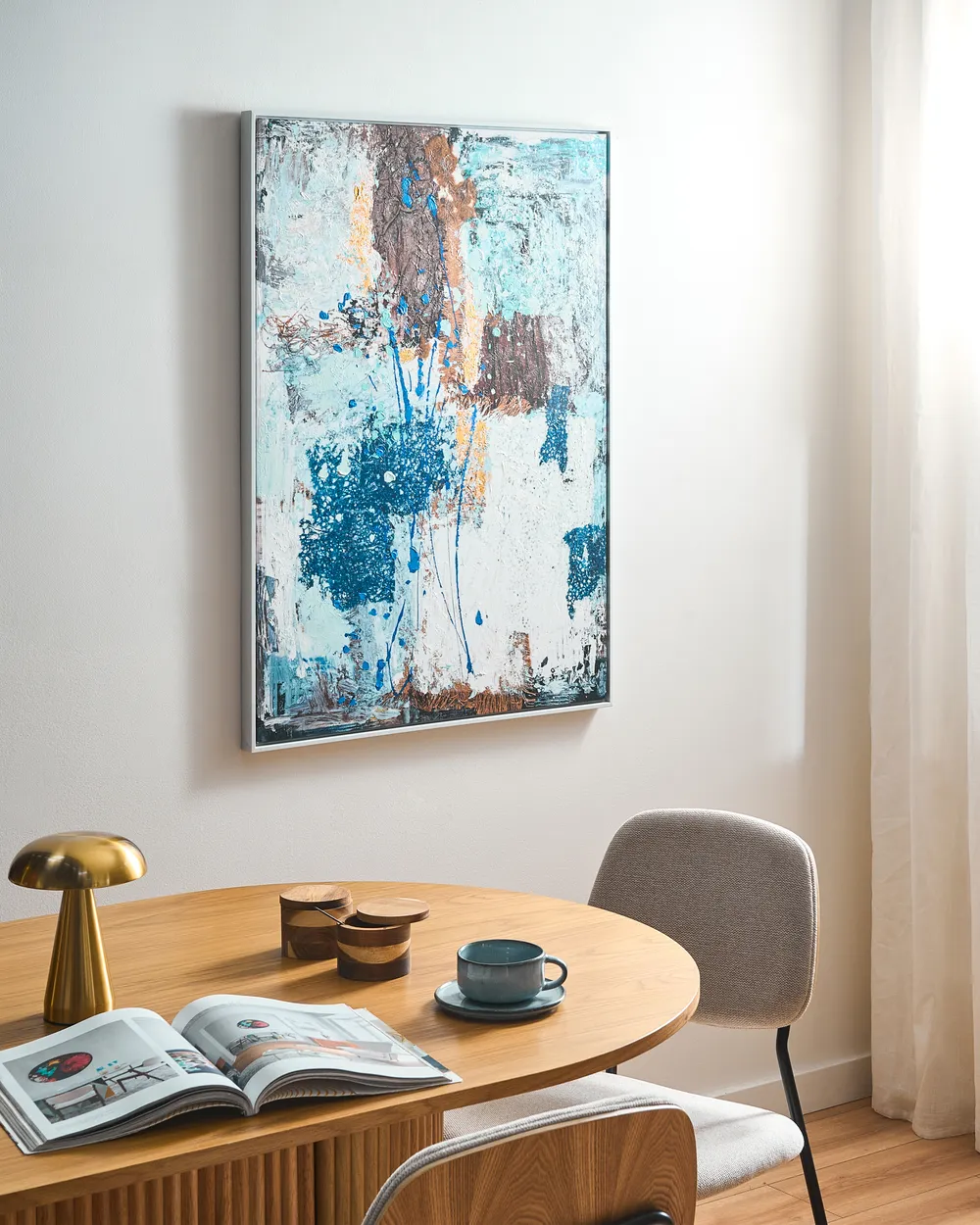 Canvas OMAGH Abstraktes Muster Blau