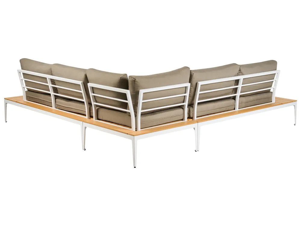 Garten Ecksofa mit Tisch 5-Sitzer POSITANO Grau_688267
