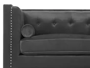 Sofa 3 Seater AVALDSENES Velvet Dark Grey_751758