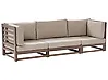 Garden Sofa 3 Seater TRANI Modular Certified Acacia Wood Dark Brown