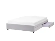 Bed with Storage Drawers without Headboard PRADES Fabric Light Grey 140 x 200 cm (EU Double)_996092