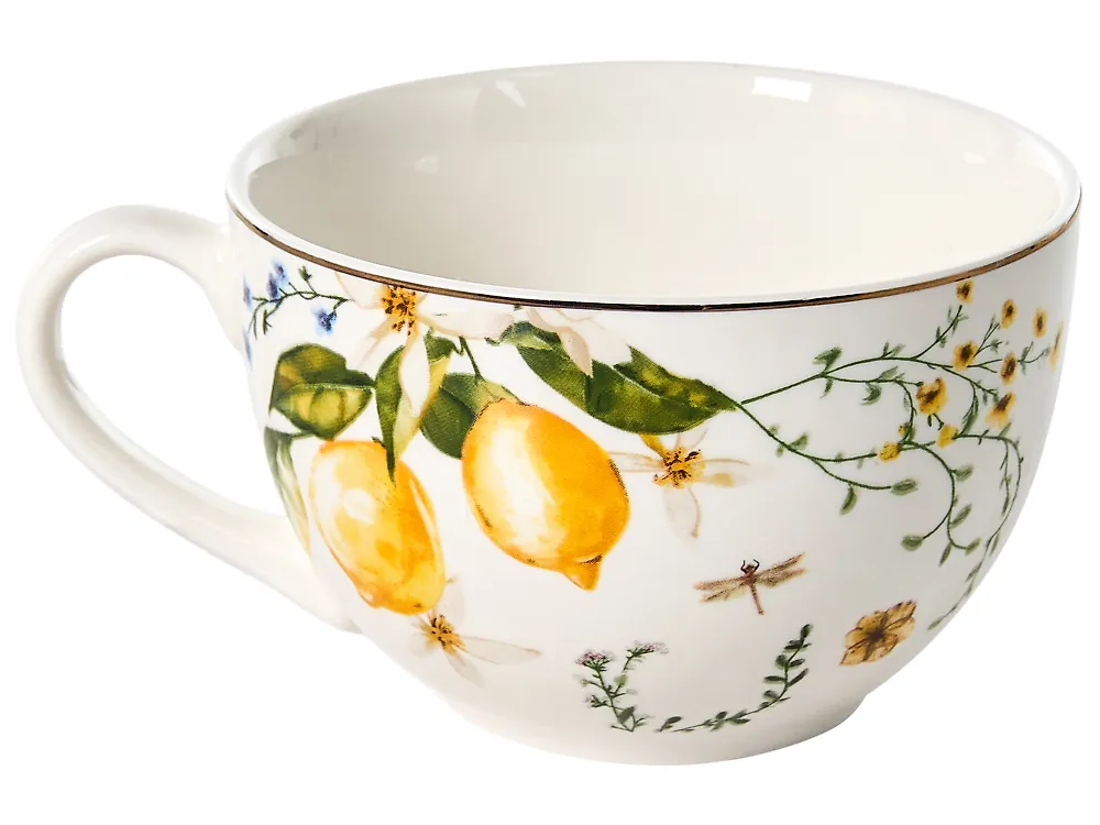 20-Piece Dinnerware Set LEMONGRASS Porcelain White/Green_1191900