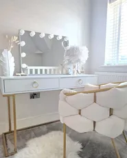 Konsolentisch WESTPORT 115 cm 50 cm mit Schubladen Weiß / Gold_828327