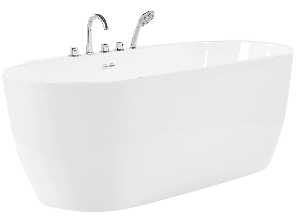 Freistehende Badewanne ROTSO 170 x 80 cm Weiß_775663