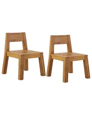 Gartenstuhl 2er Set LIVORNO Akazienholz Braun_826014