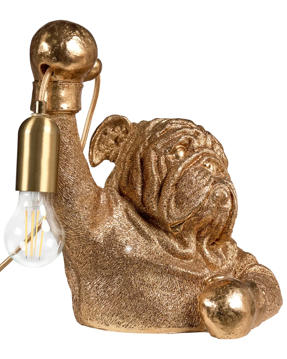 Tischlampe Hund MIKE Gold