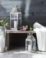 Lantern BALI 55 cm Stainless Steel Silver_858528