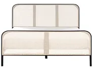 Bed Pine Wood GONFARON 160 x 200 cm (EU King Size) Black_977089
