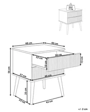 Nachttisch mit 2 Schubladen TIMMINS Kiefernholz Braun_936809