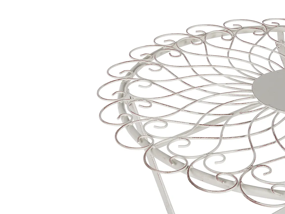 Bistro Set klappbar STIFFE Metall Weiß_856147